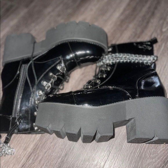 Leather goth boots - Picture 2 of 3